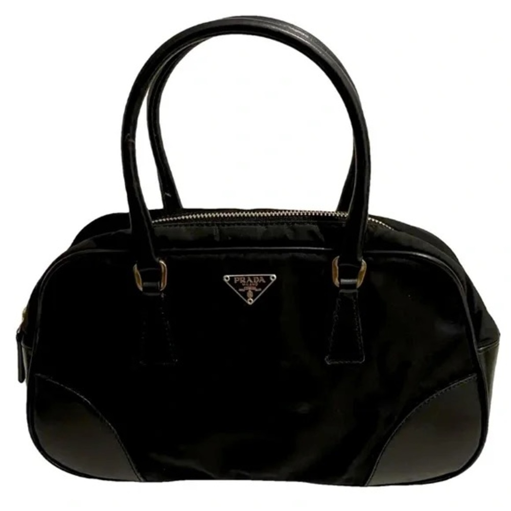 Prada Black Leather Dome Satchel